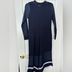 Shoshanna Navy Textured Dress
